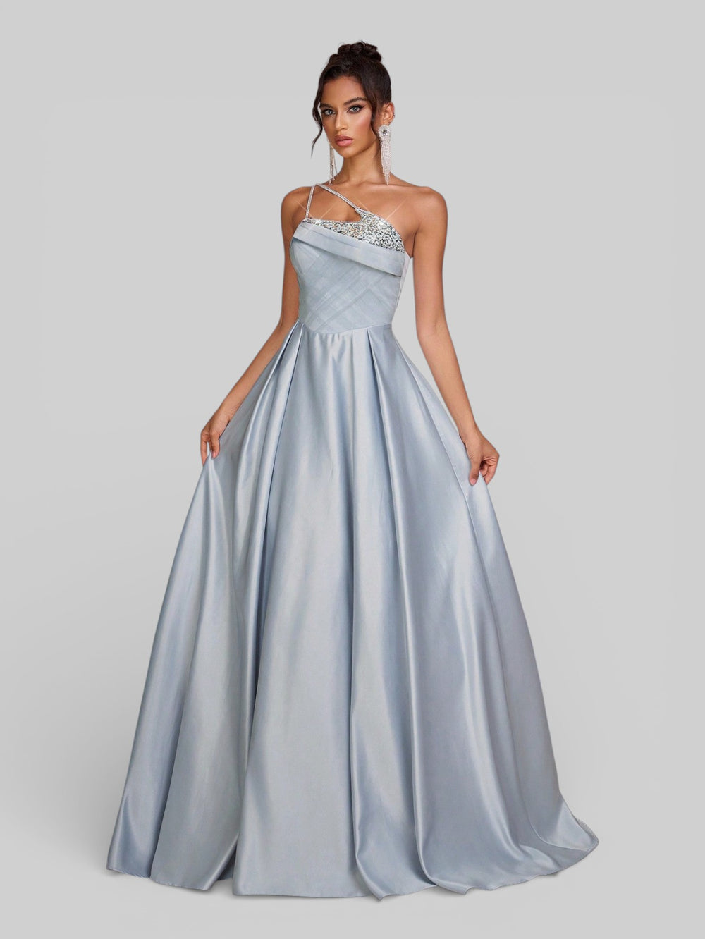 Vestido de Festa Alça Única Paetê Serenity - Aurea Dress