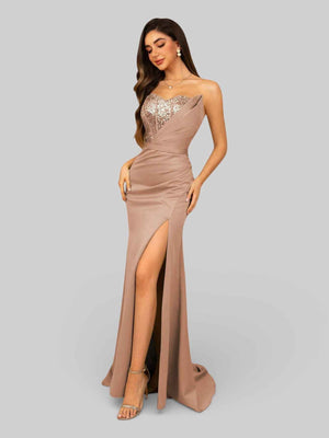 Vestido de Festa Longo Tomara que Caia com Paetê Seller