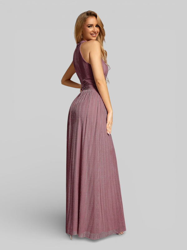 Vestido Longo de Festa Gola Americana Fontenelle - Aurea Dress