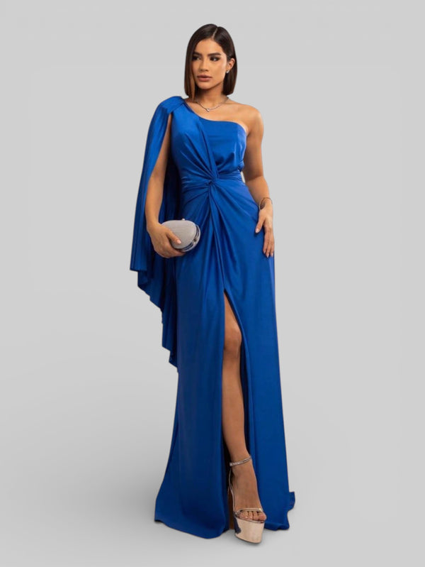 Vestido de Festa Nula Manga Torcido com Capa Noely - Aurea Dress