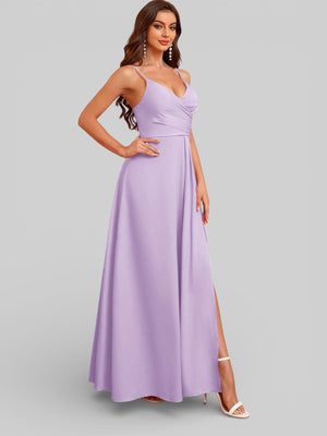 Vestido de Festa Alças Finas com Fenda Monize - Aurea Dress