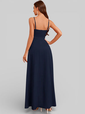Vestido de Festa Alças Finas com Fenda Monize - Aurea Dress