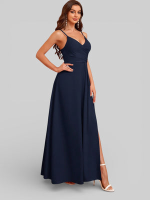 Vestido de Festa Alças Finas com Fenda Monize - Aurea Dress