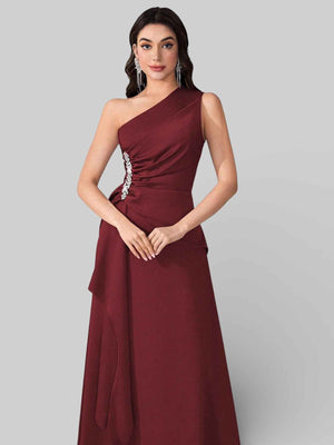 Vestido de Festa Alça Única Pedrarias