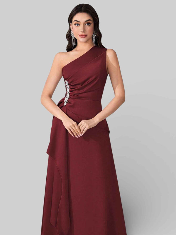 Vestido de Festa Alça Única Pedrarias
