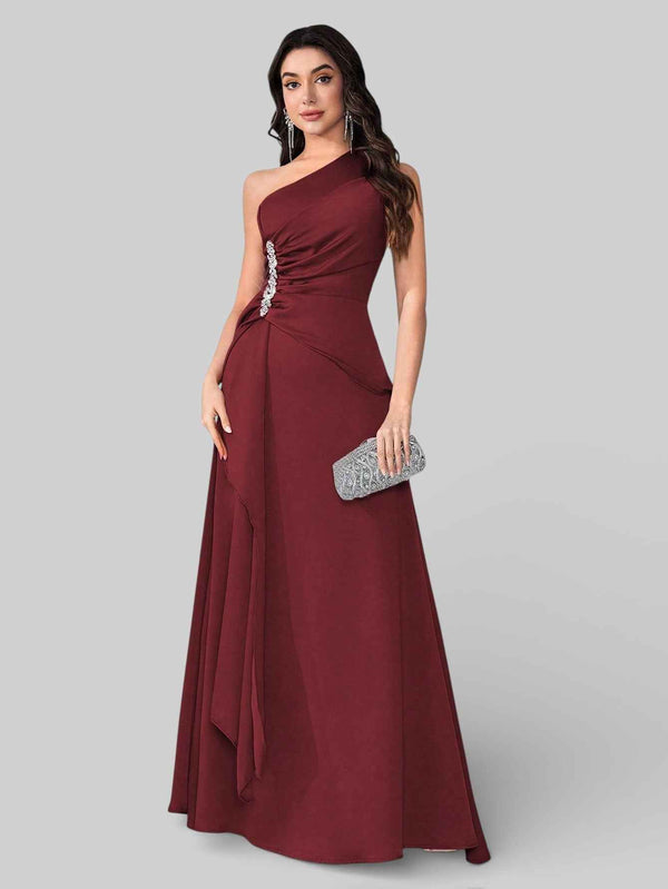 Vestido de Festa Alça Única Pedrarias