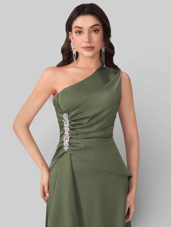 Vestido de Festa Alça Única Pedrarias