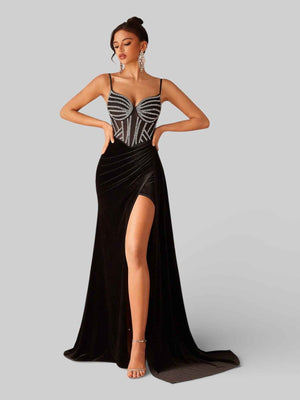 Vestido de Festa com Apliques Formanda Black