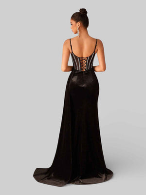 Vestido de Festa com Apliques Formanda Black