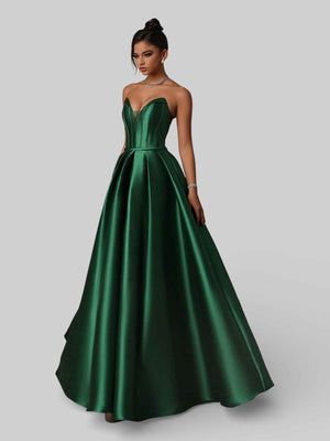 Vestido de Festa Prada Acetinado Milão Green