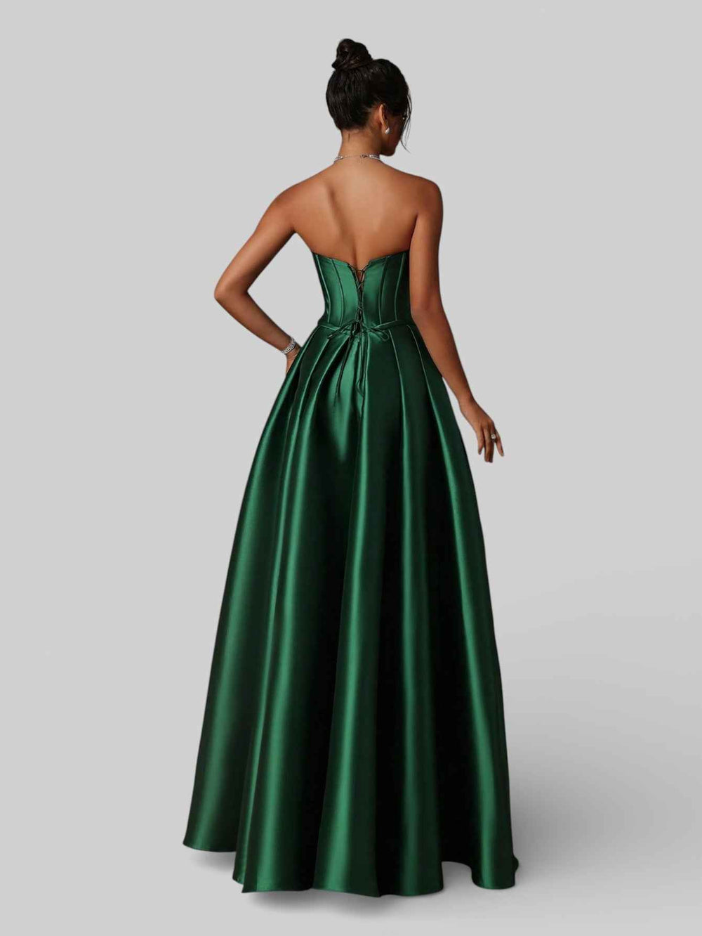 Vestido de Festa Prada Acetinado Milão Green