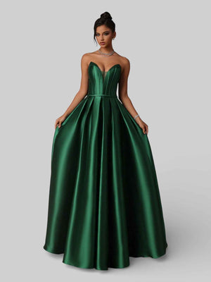 Vestido de Festa Prada Acetinado Milão Green
