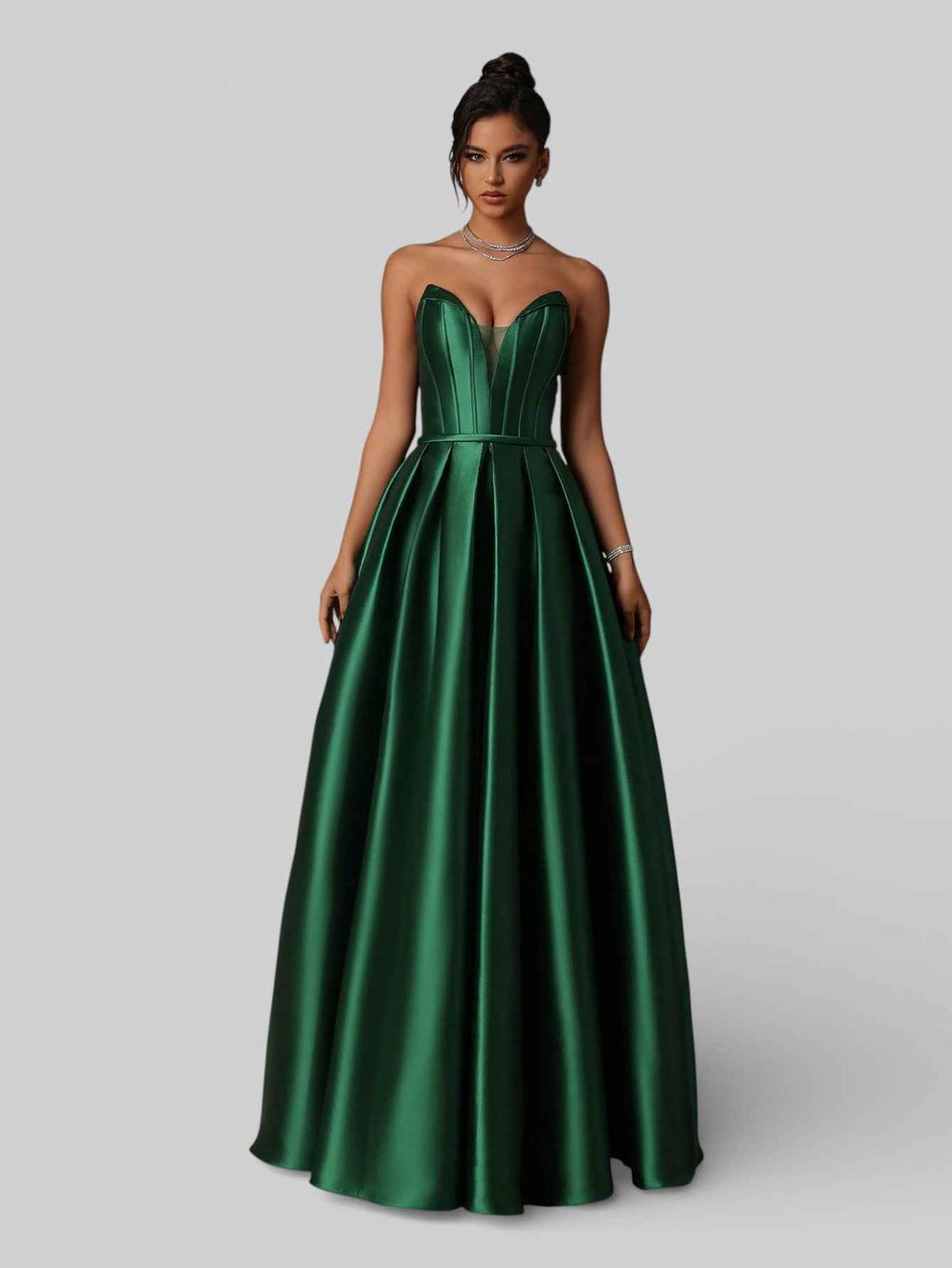Vestido de Festa Prada Acetinado Milão Green