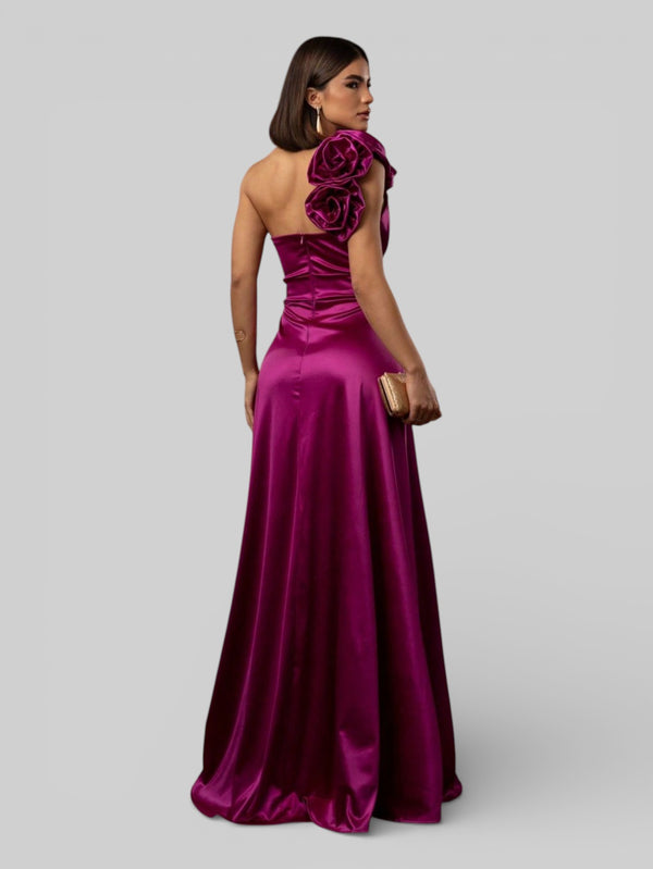 Vestido de Festa Nula Manga com Flor Aurea Dress - Aurea Dress