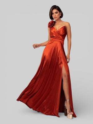 Vestido de Festa Nula Manga com Flor Aurea Dress - Aurea Dress