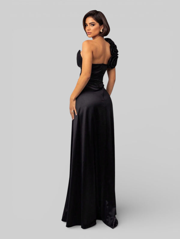 Vestido de Festa Nula Manga com Flor Aurea Dress - Aurea Dress