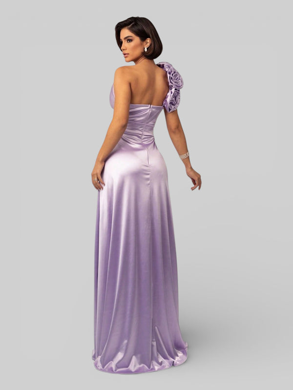 Vestido de Festa Nula Manga com Flor Aurea Dress - Aurea Dress