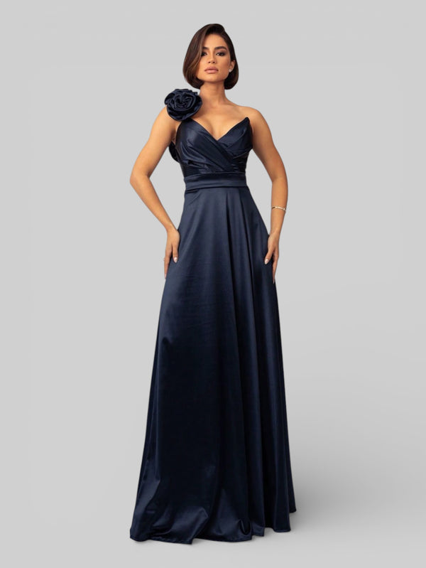 Vestido de Festa Nula Manga com Flor Aurea Dress - Aurea Dress