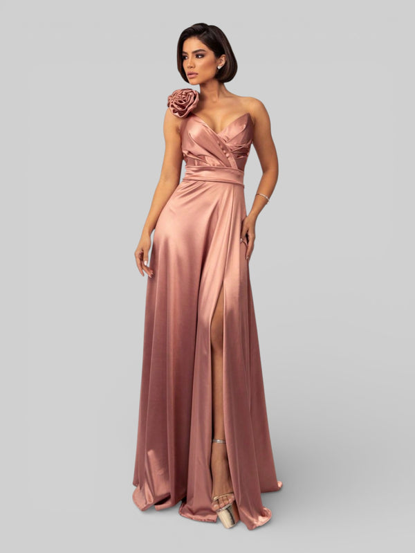 Vestido de Festa Nula Manga com Flor Aurea Dress - Aurea Dress