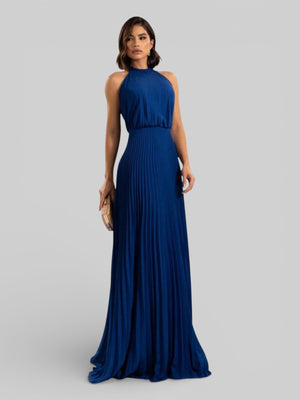 Vestido de Festa Plissado Gola Halter Ruby - Aurea Dress