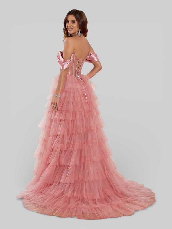 Vestido de Festa Super Luxo Cascata Corpete Paetê - Aurea Dress