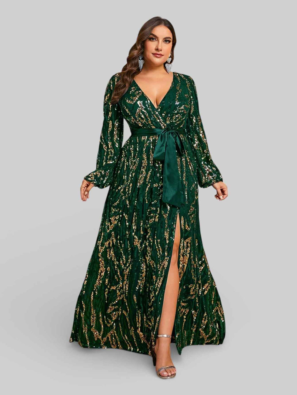 Vestido de Festa Plus Size com Laço Campbell