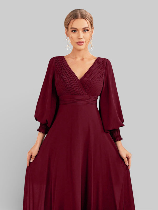 Vestido de Festa Manga Longa Marine Dress - Aurea Dress