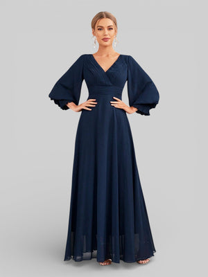 Vestido de Festa Manga Longa Marine Dress - Aurea Dress