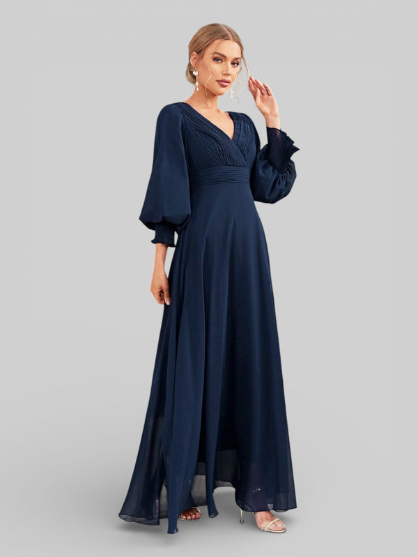 Vestido de Festa Manga Longa Marine Dress - Aurea Dress