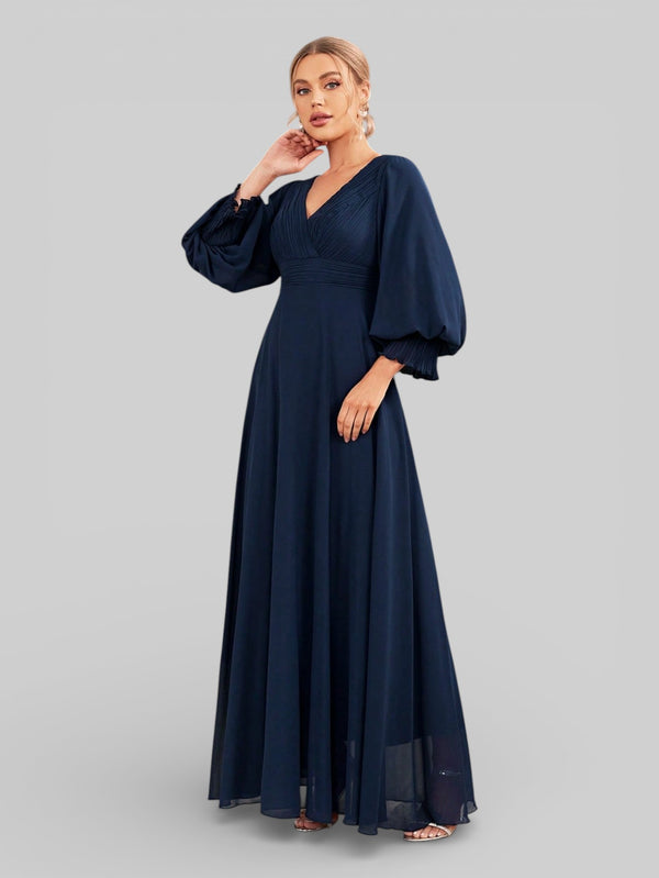 Vestido de Festa Manga Longa Marine Dress - Aurea Dress
