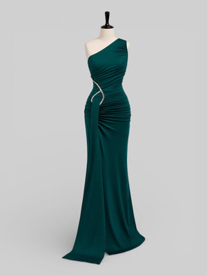 Vestido de Festa Nula Manga Plissado Pedrarias Leona - Aurea Dress