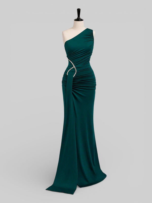 Vestido de Festa Nula Manga Plissado Pedrarias Leona - Aurea Dress