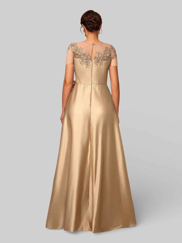 Vestido de Festa Longo Bordado Mãe da Noiva