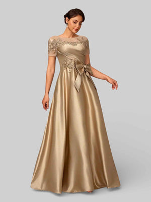 Vestido de Festa Longo Bordado Mãe da Noiva