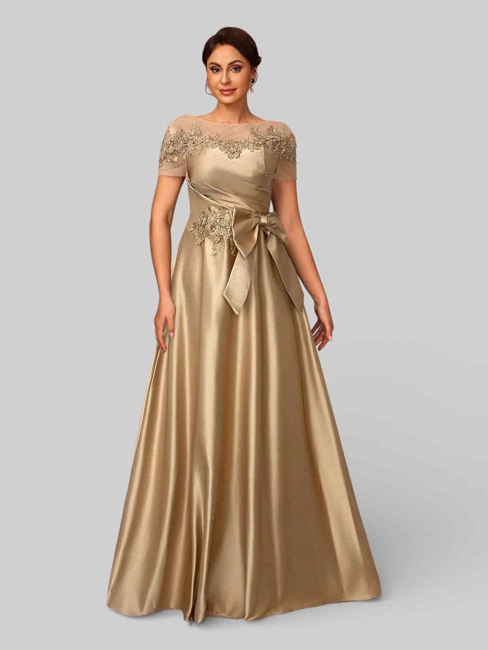 Vestido de Festa Longo Bordado Mãe da Noiva