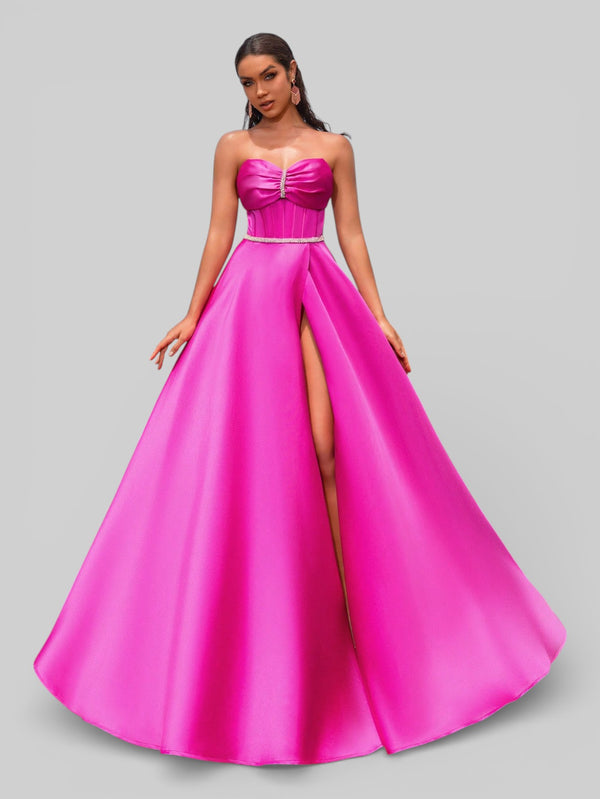 Vestido de Festa Tomara Que Caia Zibeline Strass - Aurea Dress
