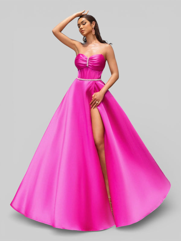 Vestido de Festa Tomara Que Caia Zibeline Strass - Aurea Dress