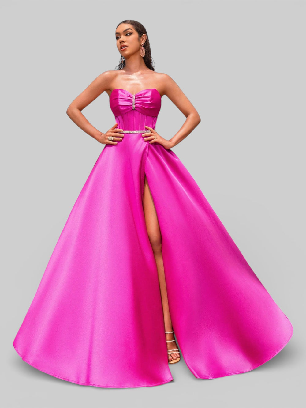 Vestido de Festa Tomara Que Caia Zibeline Strass - Aurea Dress