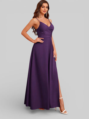Vestido de Festa Alças Finas com Fenda Monize - Aurea Dress