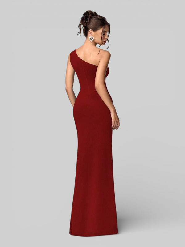 Vestido de Festa Nula Manga Plissado Pedrarias Leona - Aurea Dress