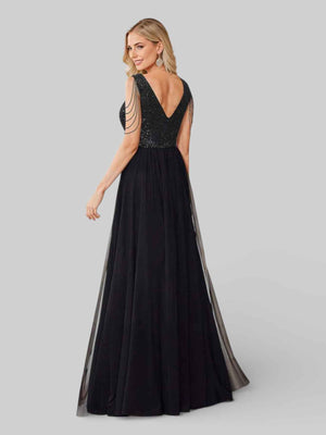 Vestido Longo de Festa Paetê Premium Aurea