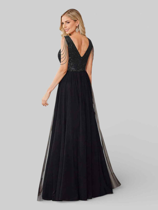 Vestido Longo de Festa Paetê Premium Aurea