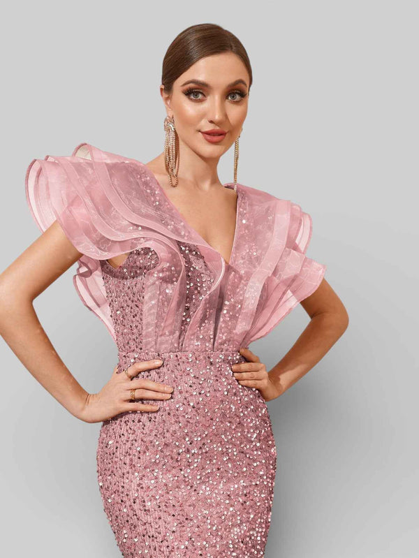 Vestido de Festa com Babados Sidney