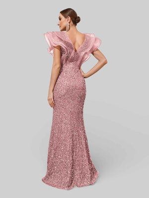 Vestido de Festa com Babados Sidney