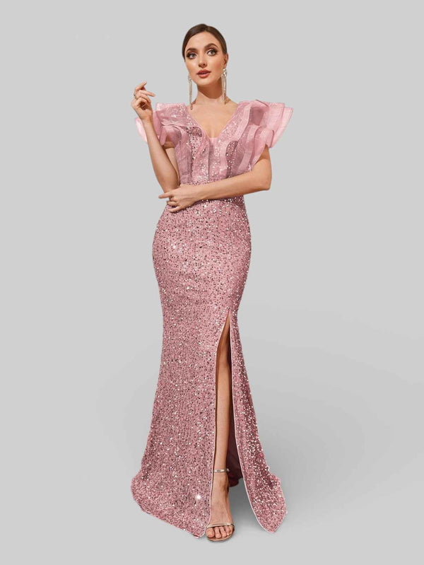 Vestido de Festa com Babados Sidney