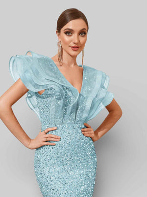 Vestido de Festa com Babados Sidney