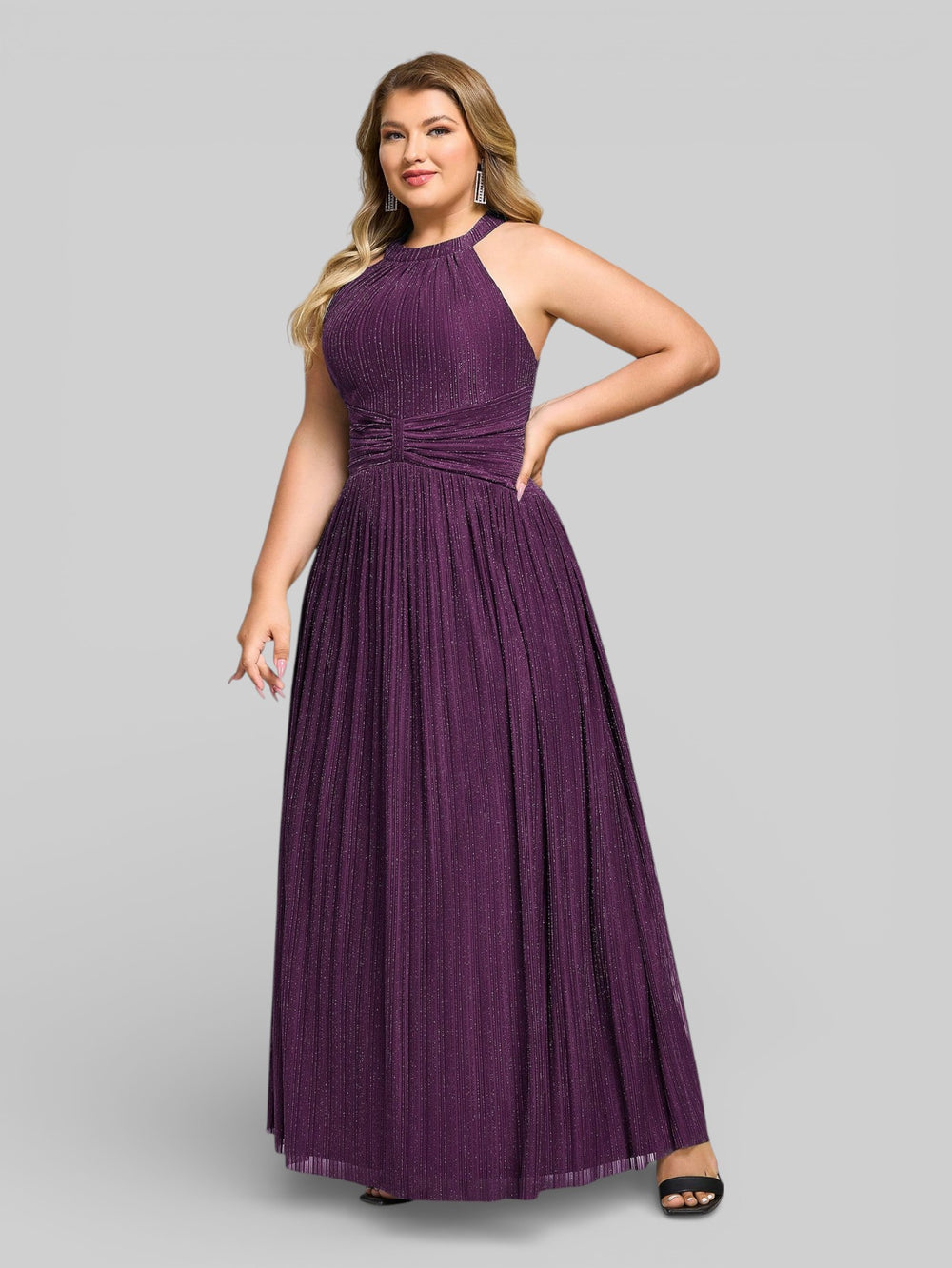 Vestido Longo de Festa Gola Americana Fontenelle - Aurea Dress