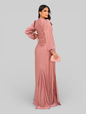 Vestido de Festa Manga Longa Torcido Serena - Aurea Dress