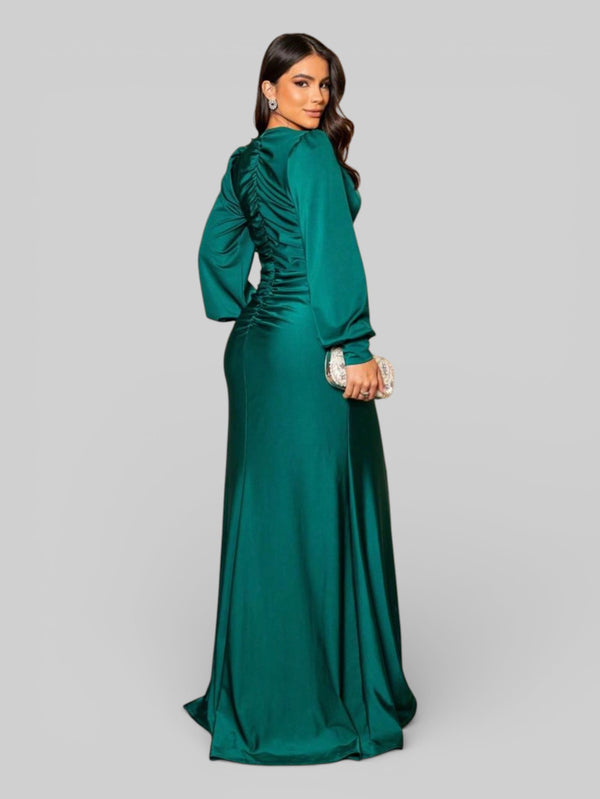 Vestido de Festa Manga Longa Torcido Serena - Aurea Dress