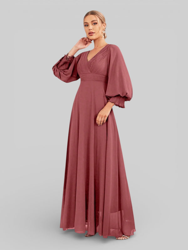 Vestido de Festa Manga Longa Marine Dress - Aurea Dress